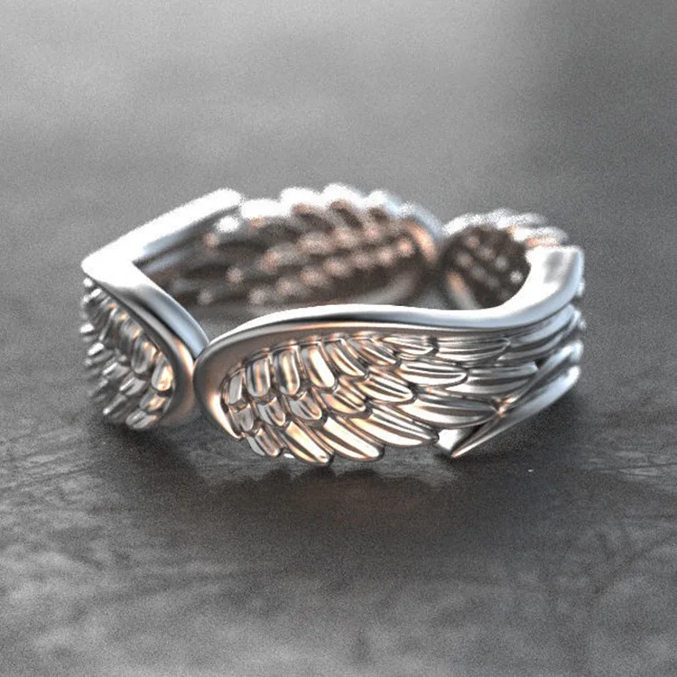 Ring 2020 trend Angel Wing Ring Retro Fashion Punk Feather Ring Men and women stainless steel ring metal jewelry
Ring 2020 trend Angel Wing Ring Retro Fashion Punk Feather Ring Men and women stainless steel ring metal jewelry