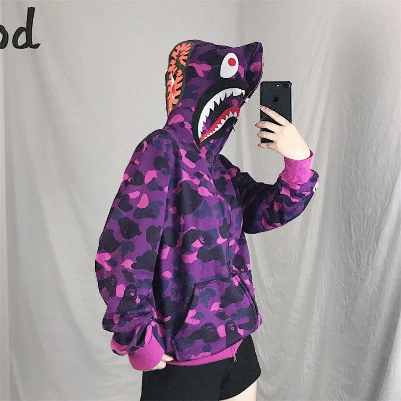 Bape Shark Sweatshirt Men Women Winter Camouflage Hoodies Cardigan Couple Hoodies Japanese Hip Hop Casual Hooded Coat Tracksuit
Bape Shark Sweatshirt Men Women Winter Camouflage Hoodies Cardigan Couple Hoodies Japanese Hip Hop Casual Hooded Coat Tracksuit