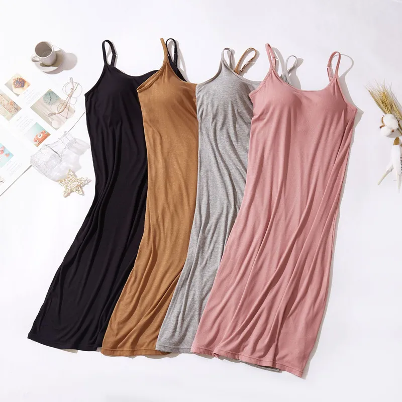 Sexy Modal Cotton Night Dress Women Sling Bra Padded Nightgowns Female Summer Loose Sleepwear Nightshirt Bottoming Lingerie
Sexy Modal Cotton Night Dress Women Sling Bra Padded Nightgowns Female Summer Loose Sleepwear Nightshirt Bottoming Lingerie