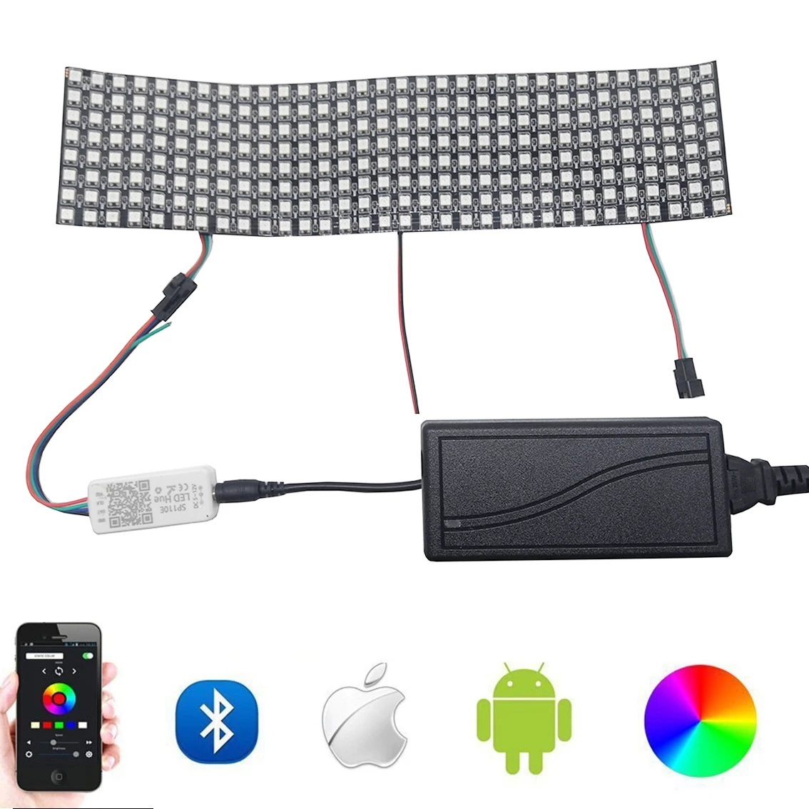 5V WS2812B LED Panel Screen Kit With RF Controller + Power Supply Individually Addressable 16*16 8*32 Module Matrix Screen
5V WS2812B LED Panel Screen Kit With RF Controller + Power Supply Individually Addressable 16*16 8*32 Module Matrix Screen