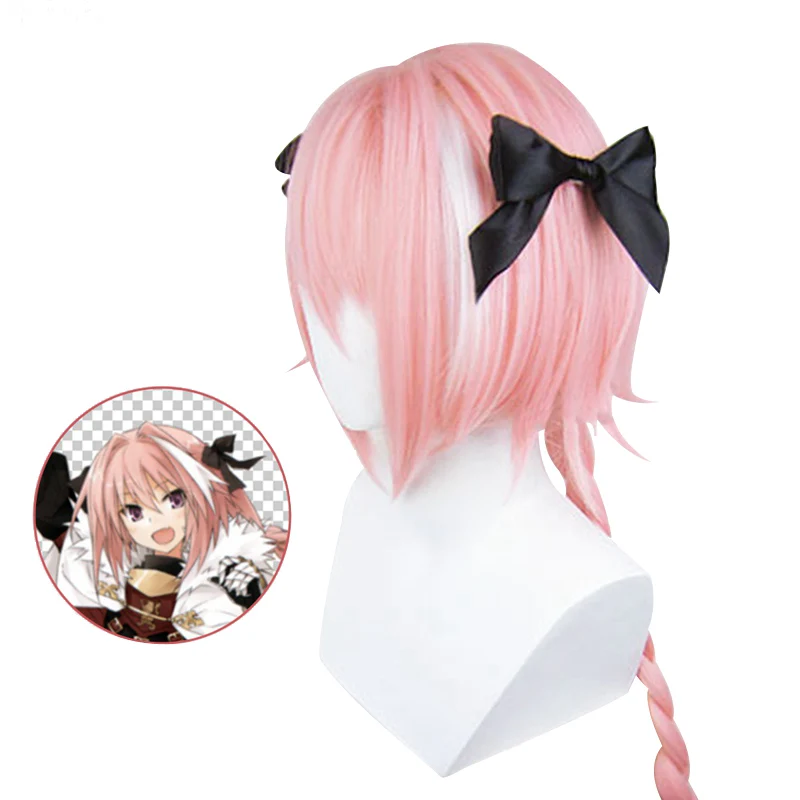 Japanese Anime Fate/Apocrypha Astolfo Cosplay Wigs Halloween Party Stage Long Pink Hair Bows Fate/Apocrypha Astolfo wigs+wig cap
Japanese Anime Fate/Apocrypha Astolfo Cosplay Wigs Halloween Party Stage Long Pink Hair Bows Fate/Apocrypha Astolfo wigs+wig cap