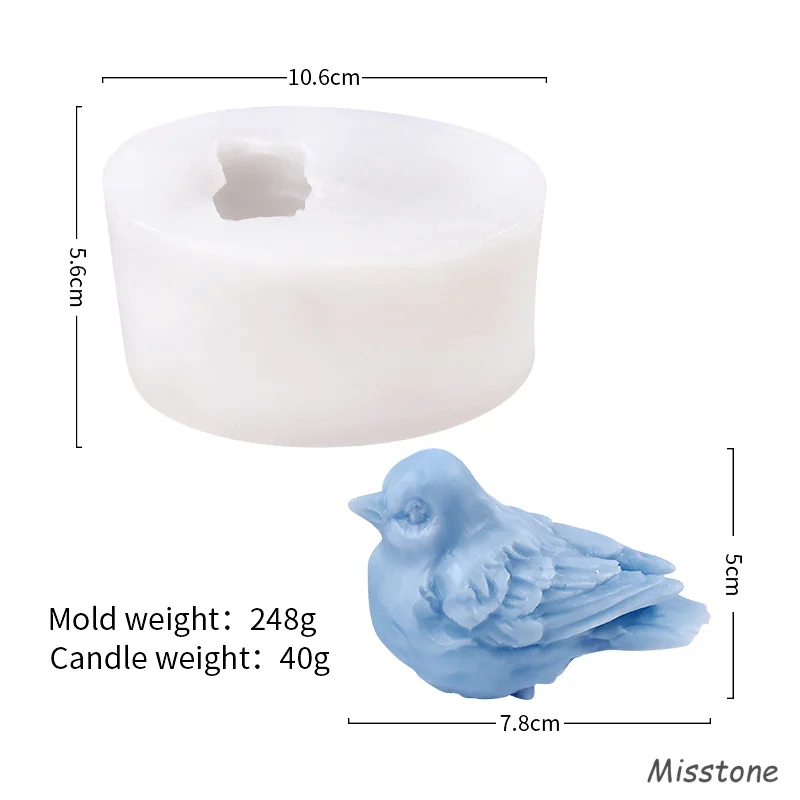 Bird shape Silicone Candle Mold Craft Art Silicone Soap Mold Handmade DIY Ice Cube Chocolate Cake Plaster Mold
Bird shape Silicone Candle Mold Craft Art Silicone Soap Mold Handmade DIY Ice Cube Chocolate Cake Plaster Mold