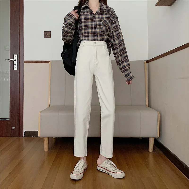 Women's Fashionable Jeans 2020 Autumn and Winter New Style White Loose Slimming High Waist Straight Wide Leg Pants Trousers
Women's Fashionable Jeans 2020 Autumn and Winter New Style White Loose Slimming High Waist Straight Wide Leg Pants Trousers