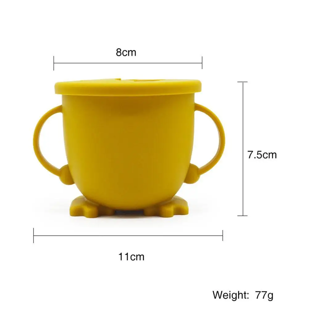 

200ML Baby Infant Learning Feeding Food Bowl Cup with Handle Silicone Snack Dishes Storage Container Children Plate Tableware