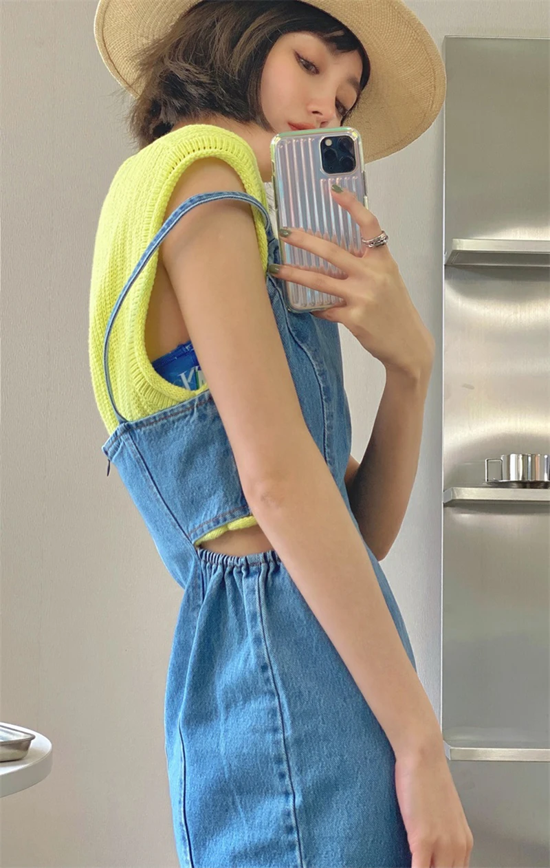 Summer Sexy Waist Hollow Denim Dress 2021 Korean Fashion Women's Asymmetrical Thin Shoulder Strap Dress Suspenders Vestidos
Summer Sexy Waist Hollow Denim Dress 2021 Korean Fashion Women's Asymmetrical Thin Shoulder Strap Dress Suspenders Vestidos