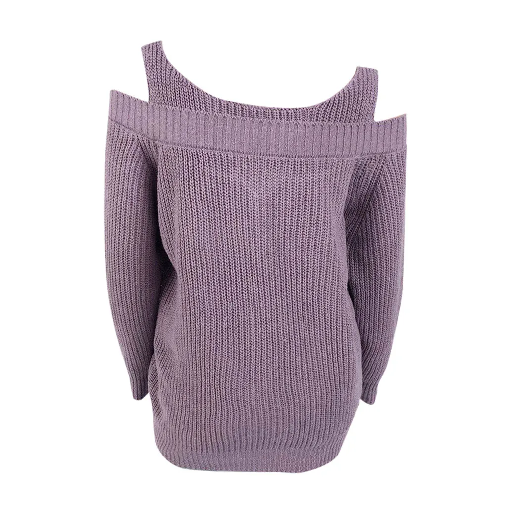 Fashion Solid Knitted Sweater Casual Autumn Winter Sexy Off Shoulder Pullover Top Ladies Female Women Long Sleeve Blusas Jumper
Fashion Solid Knitted Sweater Casual Autumn Winter Sexy Off Shoulder Pullover Top Ladies Female Women Long Sleeve Blusas Jumper
