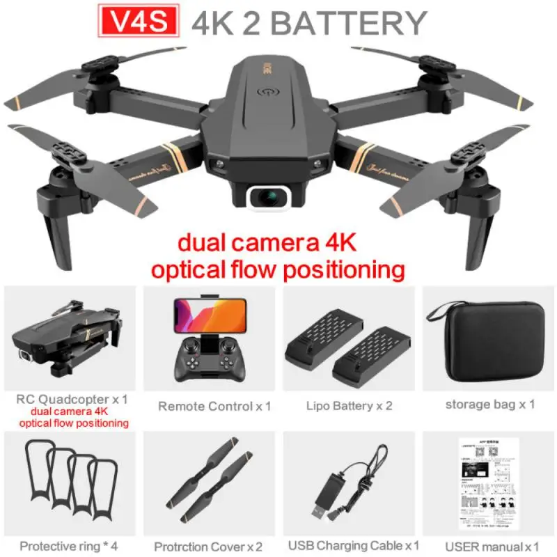2021 New Drone HD Camera WiFi V4 Rc Fpv Drone Dual Camera Quadcopter Real-time Transmission Helicopter Toys USB Charging Cable
2021 New Drone HD Camera WiFi V4 Rc Fpv Drone Dual Camera Quadcopter Real-time Transmission Helicopter Toys USB Charging Cable