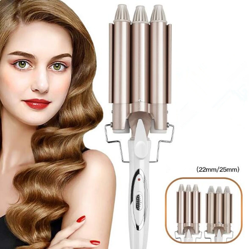 Professional Curling Iron Ceramic Triple Barrel Hair Styler Hair Waver Styling Tools Hair Curler Roller Electric Curling Tools
Professional Curling Iron Ceramic Triple Barrel Hair Styler Hair Waver Styling Tools Hair Curler Roller Electric Curling Tools