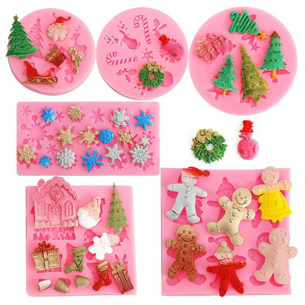 DIY Silicone Xmas Mold 6-piece Set Christmas Pink Christmas Silicone Mold DIY Chocolate Cake Mold Baking Tools Kitchen Supplies
DIY Silicone Xmas Mold 6-piece Set Christmas Pink Christmas Silicone Mold DIY Chocolate Cake Mold Baking Tools Kitchen Supplies
