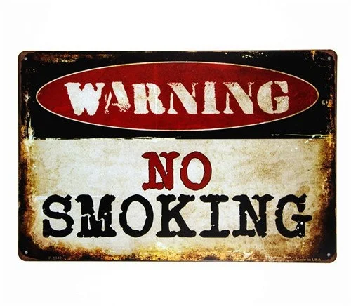 Warning No Smoking Classic Metal Sign Cafe Shop Restaurant Wall Sticker Garage Sign Large :12X 8 Inches
Warning No Smoking Classic Metal Sign Cafe Shop Restaurant Wall Sticker Garage Sign Large :12X 8 Inches