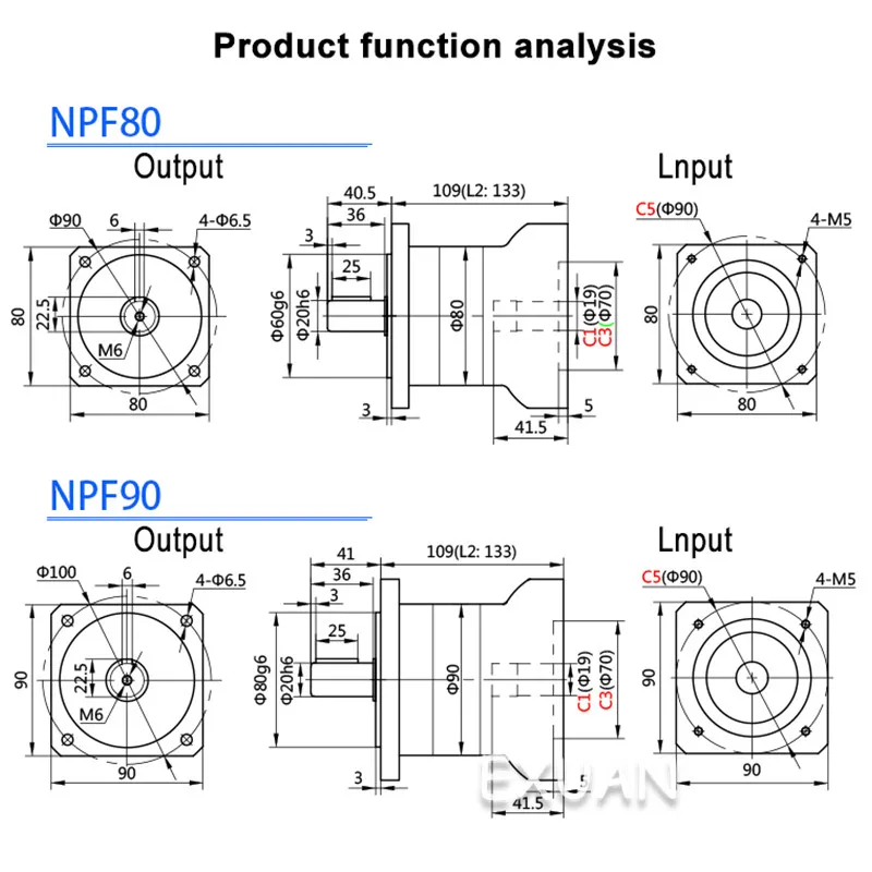 Precision planetary reducer/80/90 servo motor stepping gear reducer/low noise gear reducer motor accessories/400W
Precision planetary reducer/80/90 servo motor stepping gear reducer/low noise gear reducer motor accessories/400W