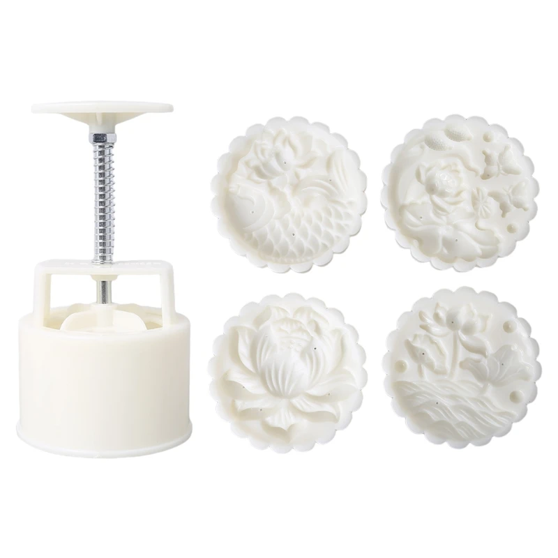 DIY 3D Mooncake Mold Set 150g Or 200g Flower Fish Shape Patterns Moon Cake Mold
DIY 3D Mooncake Mold Set 150g Or 200g Flower Fish Shape Patterns Moon Cake Mold
