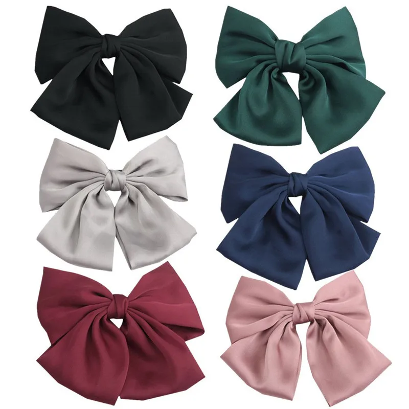New Satin Bows Hair Clips Hair Accessories For Women Girls Hair Pin Cute Large Bowknot Barrettes Hairclips
New Satin Bows Hair Clips Hair Accessories For Women Girls Hair Pin Cute Large Bowknot Barrettes Hairclips