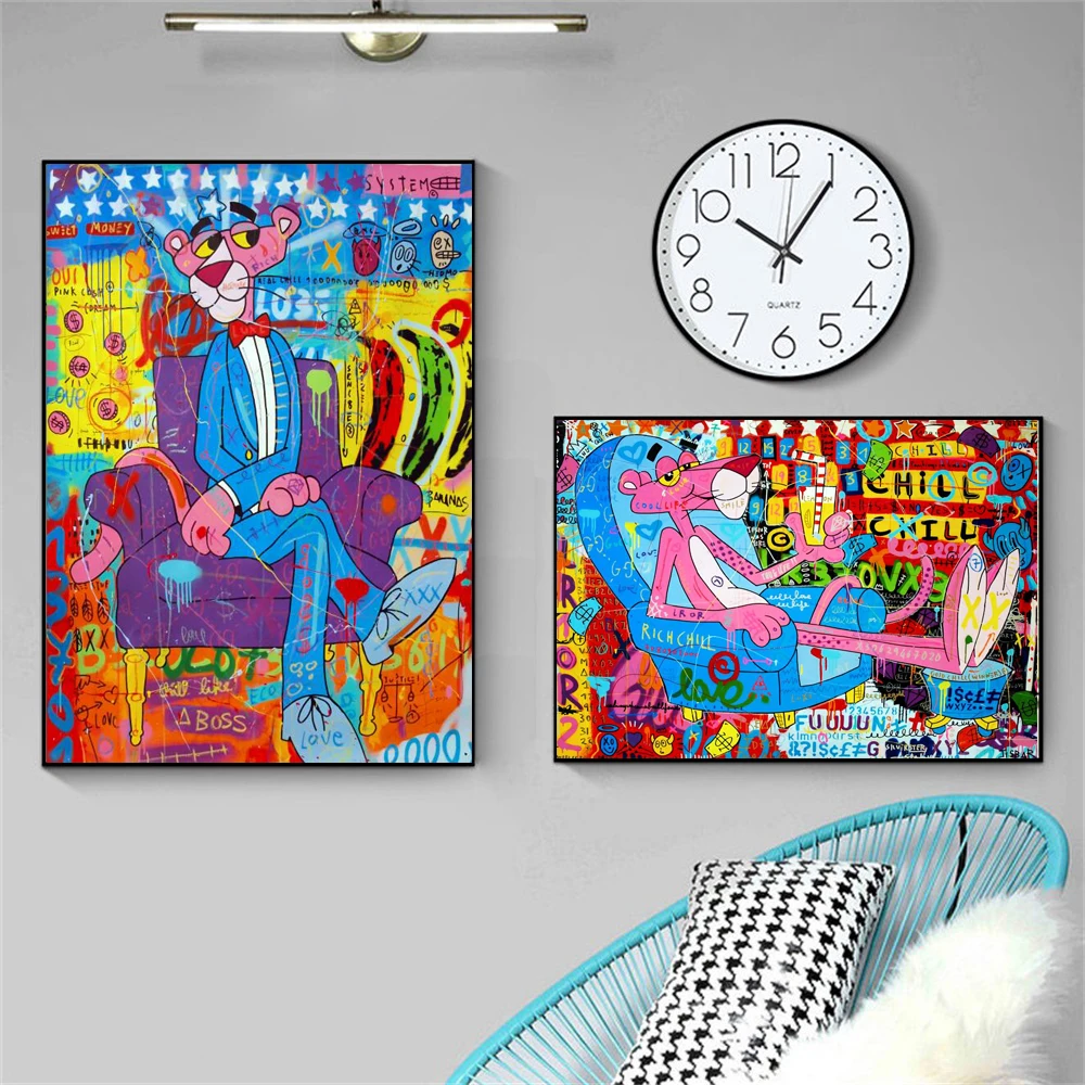 Street Graffiti Art Painting on Canvas Posters and Prints Wall Art The Boss Pink Leopard Picture for Living Room Home Decor
Street Graffiti Art Painting on Canvas Posters and Prints Wall Art The Boss Pink Leopard Picture for Living Room Home Decor