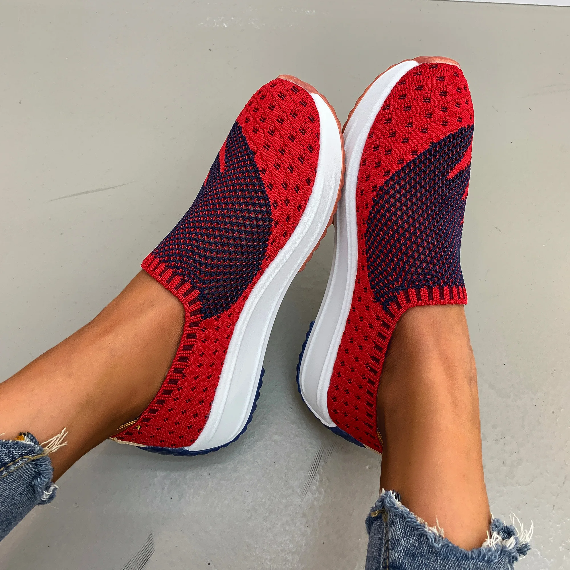 2021 New Vulcanized Shoes Women's High Quality Knit Breathable Women's Sports Shoes Non-slip Shoes Women's Shoes
2021 New Vulcanized Shoes Women's High Quality Knit Breathable Women's Sports Shoes Non-slip Shoes Women's Shoes