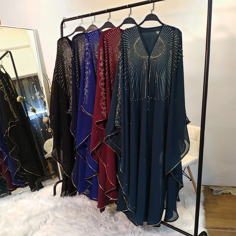 DOIB African Dresses for Women Chiffon Batwing Hot Drill Beading Dashiki Boubou African Abaya Dubai Muslim Dress Robe
DOIB African Dresses for Women Chiffon Batwing Hot Drill Beading Dashiki Boubou African Abaya Dubai Muslim Dress Robe