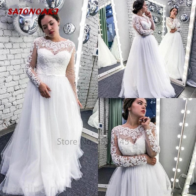 Elegant Long Sleeves Lace Wedding Dress Appliques Buttons Back Bridal Gown A-Line Vestidos De Novia 2020 Mariage Online Shop
Elegant Long Sleeves Lace Wedding Dress Appliques Buttons Back Bridal Gown A-Line Vestidos De Novia 2020 Mariage Online Shop