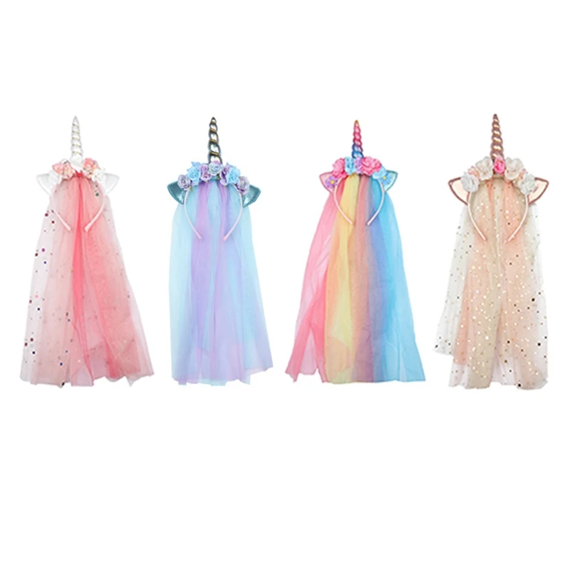 Rainbow Unicorn Hornhead With Cat Ear Tulle Birthday Party Costume Children'S Headdress
Rainbow Unicorn Hornhead With Cat Ear Tulle Birthday Party Costume Children'S Headdress