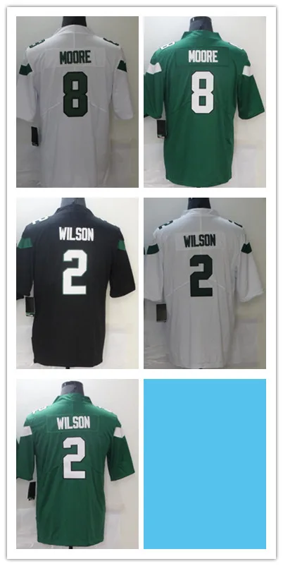 New York Football Jersey Men's #2 WILSON #8 MOORE Various jerseys Women's luxury brand Youth with LOGO Can be customized
New York Football Jersey Men's #2 WILSON #8 MOORE Various jerseys Women's luxury brand Youth with LOGO Can be customized