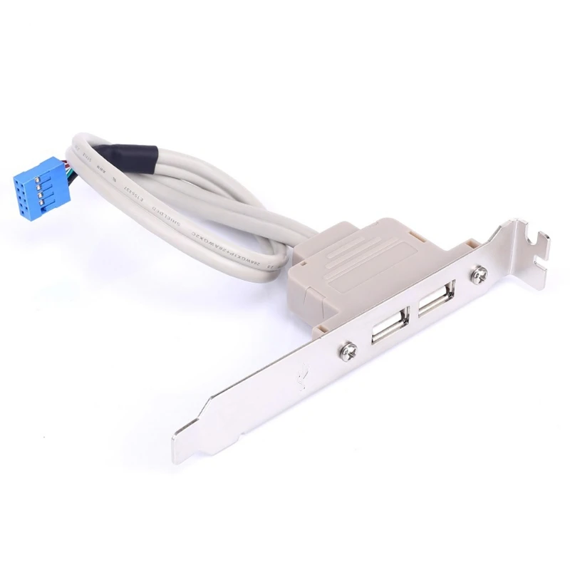 Фото 2 порта USB 0 Женская Задняя панель для материнской платы 9-контактный разъем