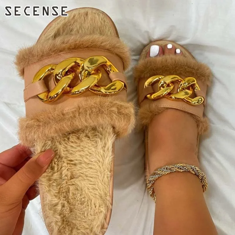 Summer Plus Size Women Shoes Open Toe Solid Color Metal Chain Slippers Female Sandals For Ladies Ourdoor Beach Party 2021 SECENS
Summer Plus Size Women Shoes Open Toe Solid Color Metal Chain Slippers Female Sandals For Ladies Ourdoor Beach Party 2021 SECENS