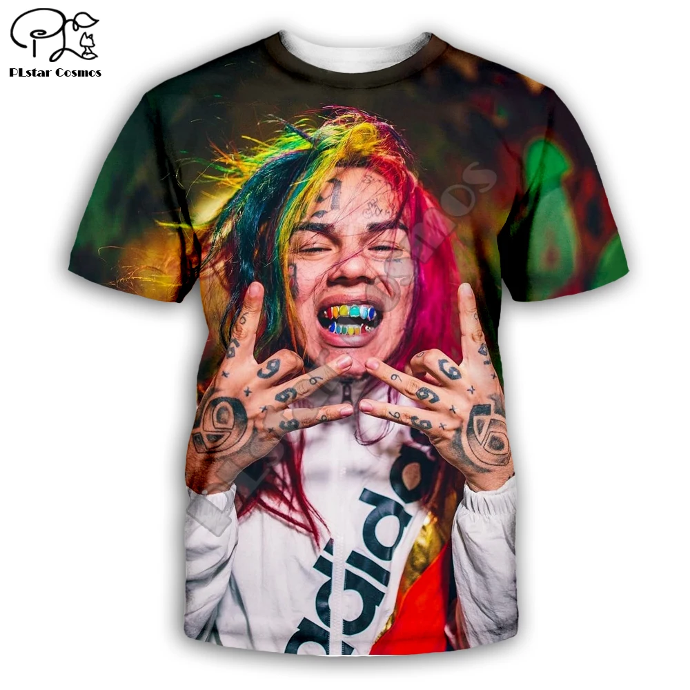 2020 summer New Fashion t shirt Hot singer 6ix9ine 3D Printed T Shirts Unisex Hip hop Short Sleeve shirt Harajuku casual Tops
2020 summer New Fashion t shirt Hot singer 6ix9ine 3D Printed T Shirts Unisex Hip hop Short Sleeve shirt Harajuku casual Tops