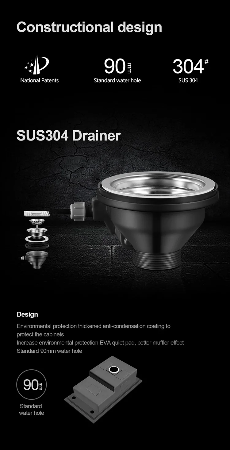 Asras 8345P SUS304 handmade kitchen sink stepped base sink water sprinkler with drainer and kitchen tap free shipping
Asras 8345P SUS304 handmade kitchen sink stepped base sink water sprinkler with drainer and kitchen tap free shipping