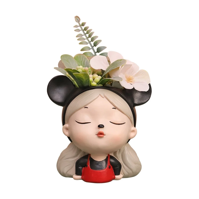 Cute Girl Flowerpot Epoxy Resin Mold Succulent Plant Pot Holder Concrete Plaster Silicone Mould DIY Crafts Home Decorations Cast
Cute Girl Flowerpot Epoxy Resin Mold Succulent Plant Pot Holder Concrete Plaster Silicone Mould DIY Crafts Home Decorations Cast