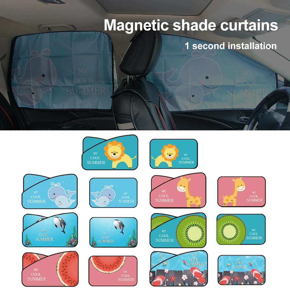 1Pc Car Window Sunshade Cartoon Front Rear Side Window Visor Cover Magnetic UV Protection Sun Shade Universal Car Window Curtain
1Pc Car Window Sunshade Cartoon Front Rear Side Window Visor Cover Magnetic UV Protection Sun Shade Universal Car Window Curtain