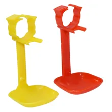 10 Pcs Chicken Waterer Hanging Cups Drinking Yellow Snap-Cups 25 Mm Quail Drinking Poultry Feeder