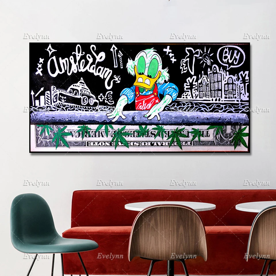 Graffiti Duck Making US Dollar Tobacco Street Art Oil Painting Poster And Print On Canvas Hd Wall Art Modular Picture Home Decor
Graffiti Duck Making US Dollar Tobacco Street Art Oil Painting Poster And Print On Canvas Hd Wall Art Modular Picture Home Decor