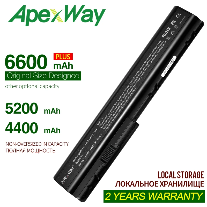Аккумулятор ApexWay 8 Cells для HP Pavilion DV7 DV8 HDX X18|Аккумуляторы ноутбуков| |