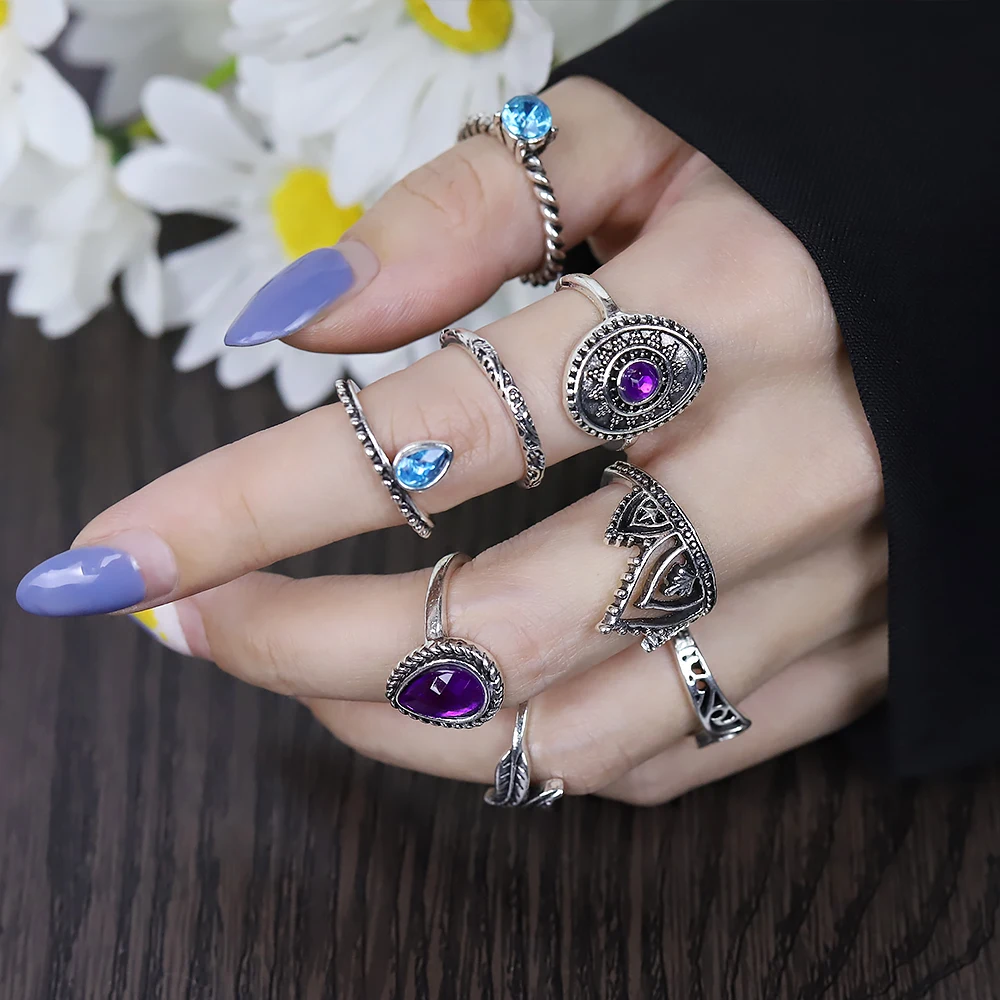 8pcs/set Boho Midi Finger Rings Set for Women Punk Gems Flower Hollow Out Knuckle Leaf Rings Vintage Distressed Jewelry
8pcs/set Boho Midi Finger Rings Set for Women Punk Gems Flower Hollow Out Knuckle Leaf Rings Vintage Distressed Jewelry
