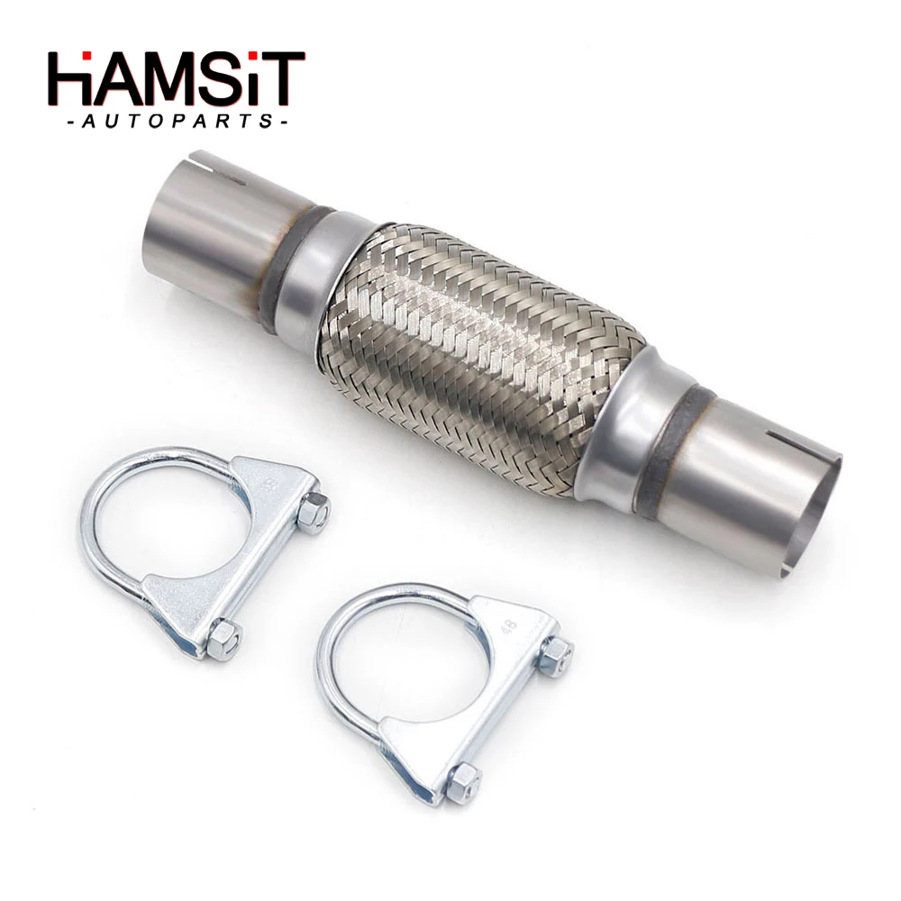 Hamsit automotive stainless steel exhaust bellows double-layer braided flexible inner diameter 45MM with 2 clamps dropshipping
Hamsit automotive stainless steel exhaust bellows double-layer braided flexible inner diameter 45MM with 2 clamps dropshipping