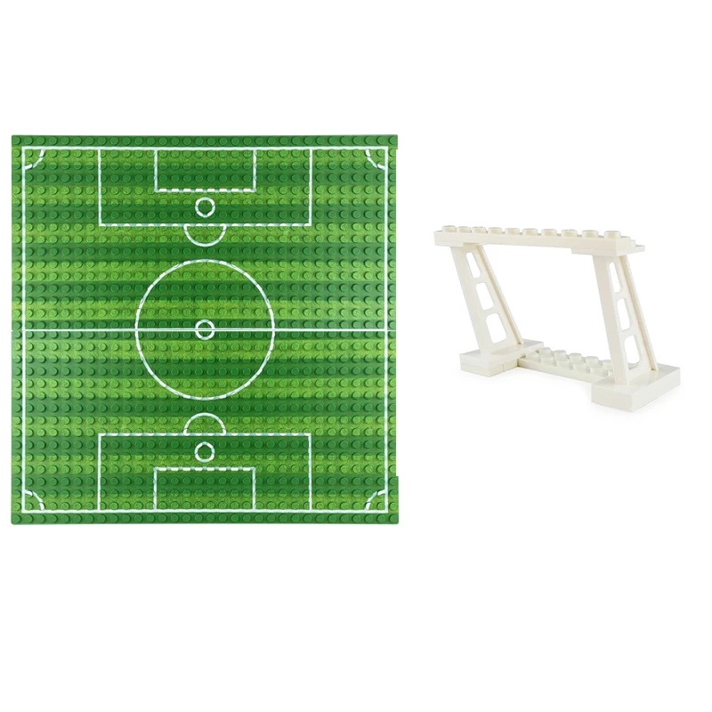 32*32cm football field base plate with 2 Gates baseplate toys DIY floor children's toys
32*32cm football field base plate with 2 Gates baseplate toys DIY floor children's toys