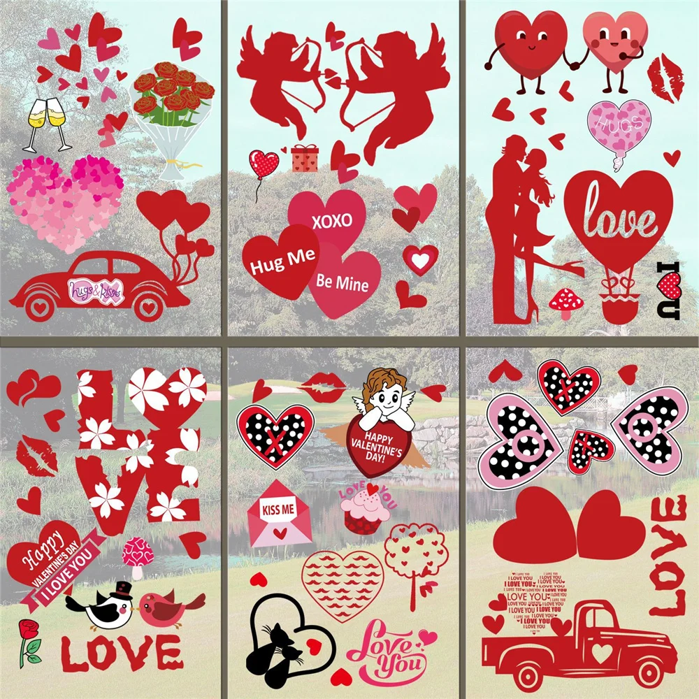 8pcs/set Valentine's Day Static Stickers Window Glass Fridge Stickers Valentine Decorations Romantic Art Decals Stickers 2021
8pcs/set Valentine's Day Static Stickers Window Glass Fridge Stickers Valentine Decorations Romantic Art Decals Stickers 2021