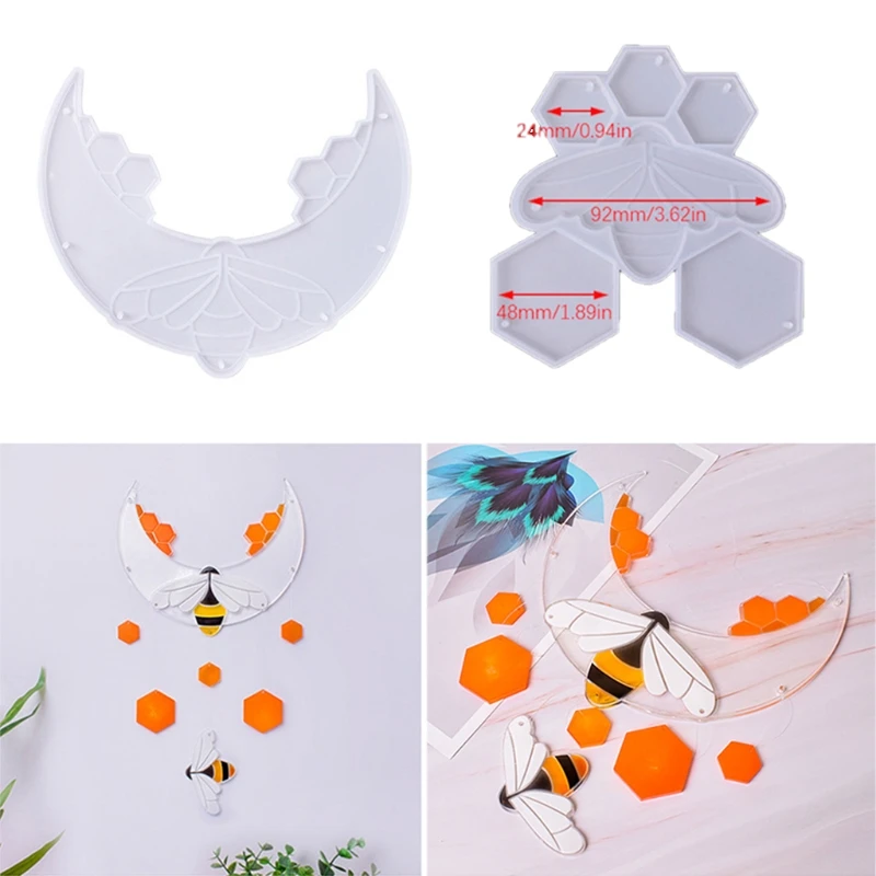 N58F Wind Bell Molds Kit Silicone Epoxy Resin Casting Mold DIY Moon Bee Silicone Mold
N58F Wind Bell Molds Kit Silicone Epoxy Resin Casting Mold DIY Moon Bee Silicone Mold