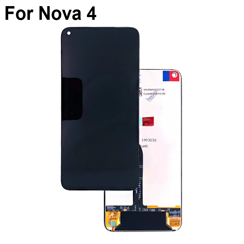 ЖК-экран для Huawei Nova 4 100% оригинальный ЖК-дисплей + сенсорный экран в сборе запасные