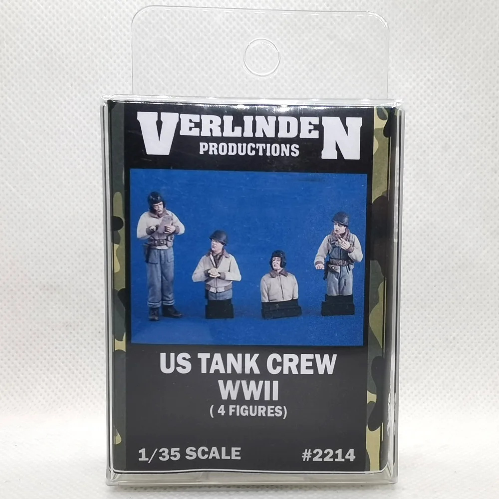 

1/35 WWII US Tank Crew (1 Full Figure and 3 Half-figures)VERLINDEN #2214 Resin Kits Unassembled Uncolored