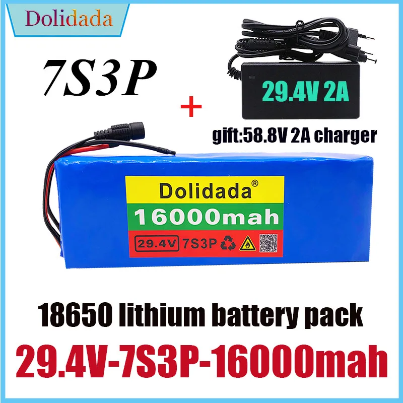 24V Battery 7S3P 29.4V 16Ah Li-ion Battery Pack with 20A Balanced BMS for Electric Bicycle Scooter Power Wheelchair +2A Charger
24V Battery 7S3P 29.4V 16Ah Li-ion Battery Pack with 20A Balanced BMS for Electric Bicycle Scooter Power Wheelchair +2A Charger