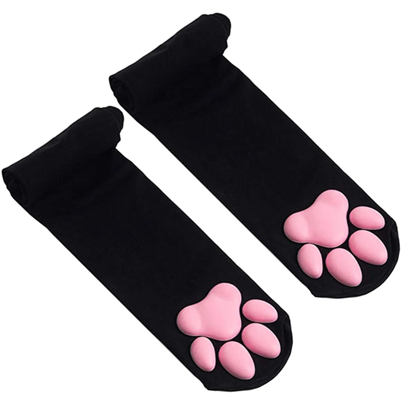 

Cute Cosplay Long Cat Paw Pad Cotton Stockings For Women Girls Cat Pawpads Footprint Over Knee Thigh Stocking Toe Cute R5