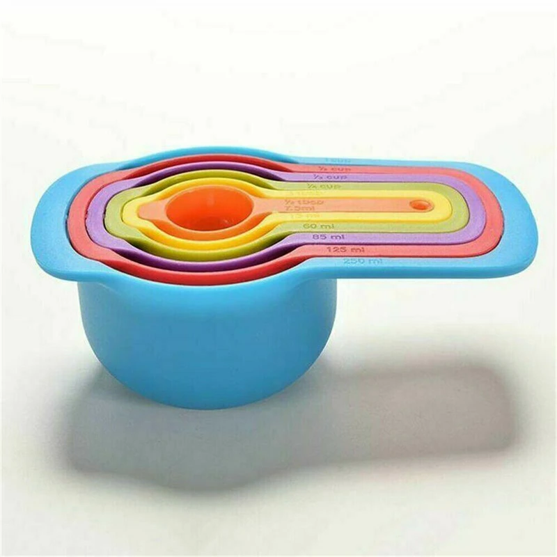 6 Pcs/Set Kitchen Measuring Spoon Stackable Combination Rainbow Color Measuring Cup Kitchen Baking Accessories Tools
6 Pcs/Set Kitchen Measuring Spoon Stackable Combination Rainbow Color Measuring Cup Kitchen Baking Accessories Tools
