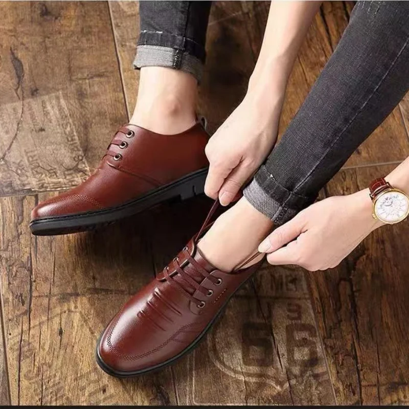 2021 New Spring Autumn Breathable Korean Business High Quality Men's Shoes Round Head Lace-up Casual Shoes for Any Occasion
2021 New Spring Autumn Breathable Korean Business High Quality Men's Shoes Round Head Lace-up Casual Shoes for Any Occasion
