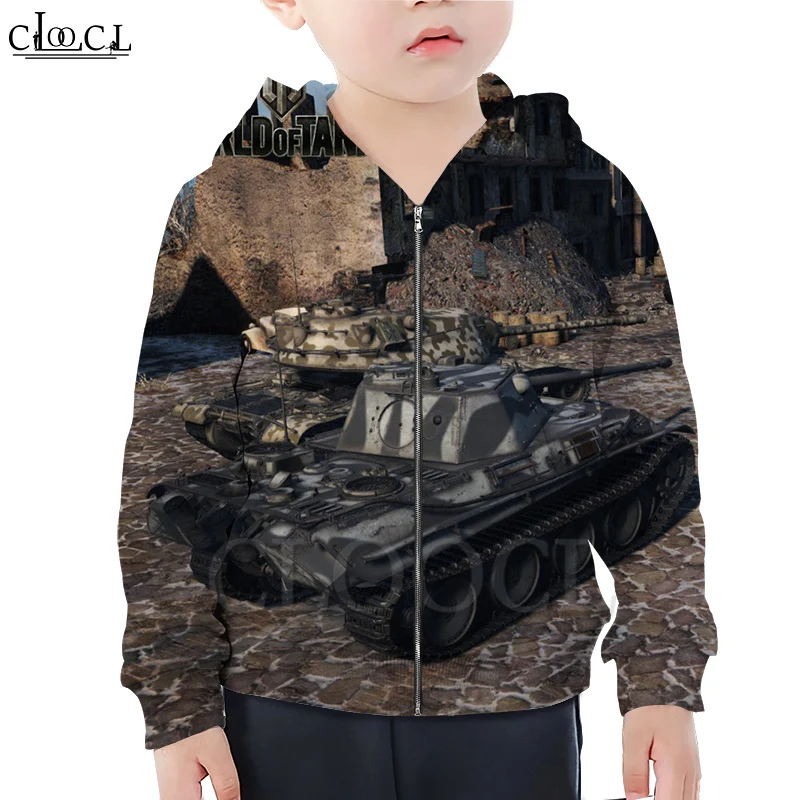 CLOOCL Kids Games World of Tanks Zipper Hoodies 3D Print Boy Girl Children Zipper Hooded Casual Fashion Naughty Pullover Tops
CLOOCL Kids Games World of Tanks Zipper Hoodies 3D Print Boy Girl Children Zipper Hooded Casual Fashion Naughty Pullover Tops