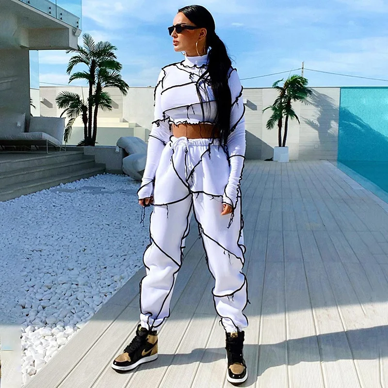 Autumn Winter Women Jumper Casual Tracksuit Long Sleeve Sexy Slim Stitching Patchwork Turtleneck Tashirt Top Pants 2 Pieces Sets
Autumn Winter Women Jumper Casual Tracksuit Long Sleeve Sexy Slim Stitching Patchwork Turtleneck Tashirt Top Pants 2 Pieces Sets