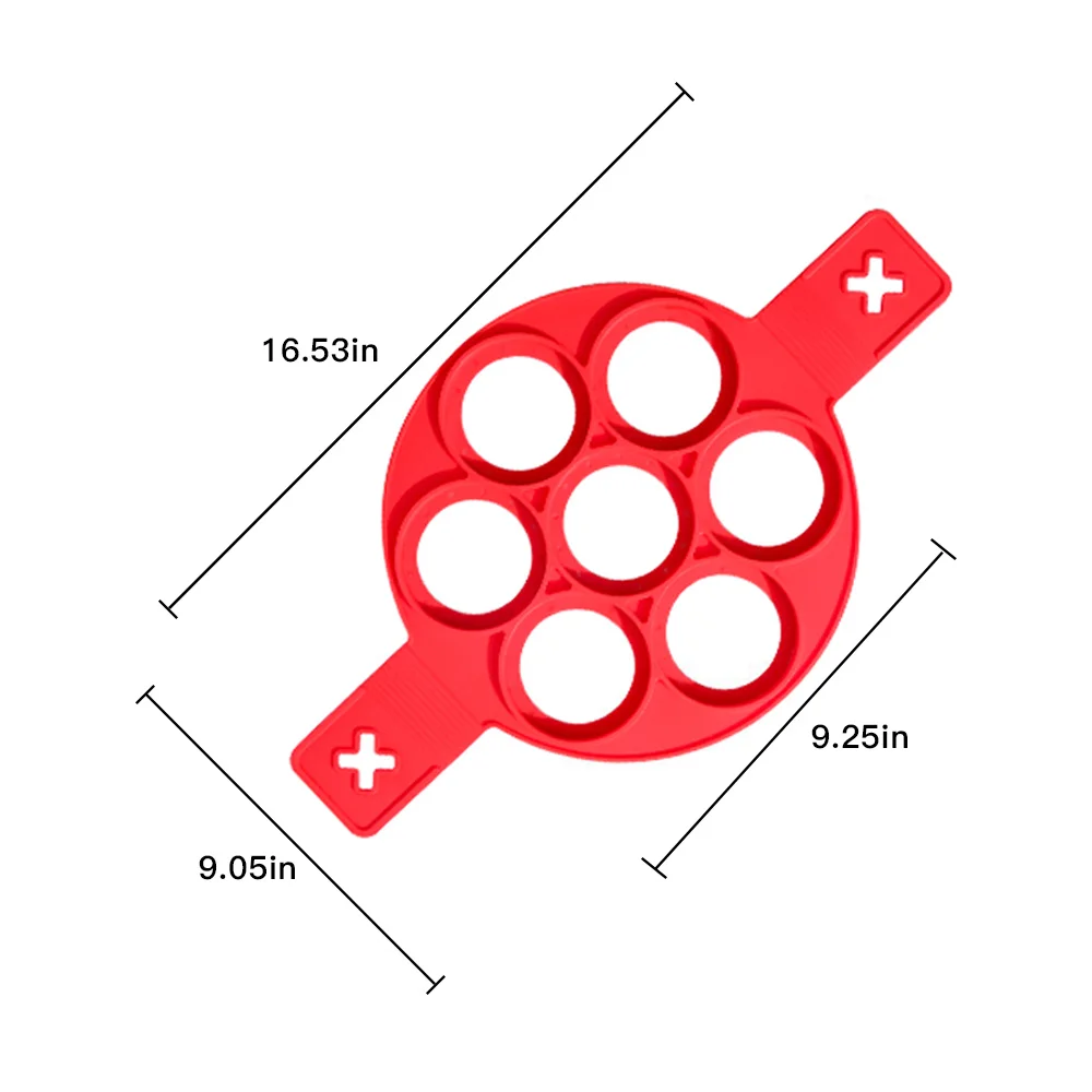 7 отверстий антипригарная сковорода инструменты для яиц омлета силиконовая