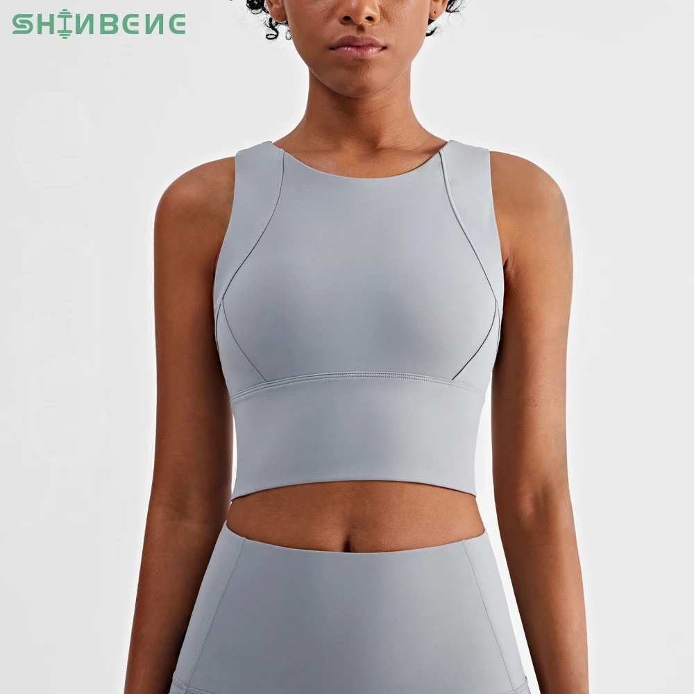 SHINBENE HIGH NECK Full Coverage Athletic Fitness Sports Bras Tops Women's Shockproof Padded Longline Gym Yoga Bra Workout Tops
SHINBENE HIGH NECK Full Coverage Athletic Fitness Sports Bras Tops Women's Shockproof Padded Longline Gym Yoga Bra Workout Tops