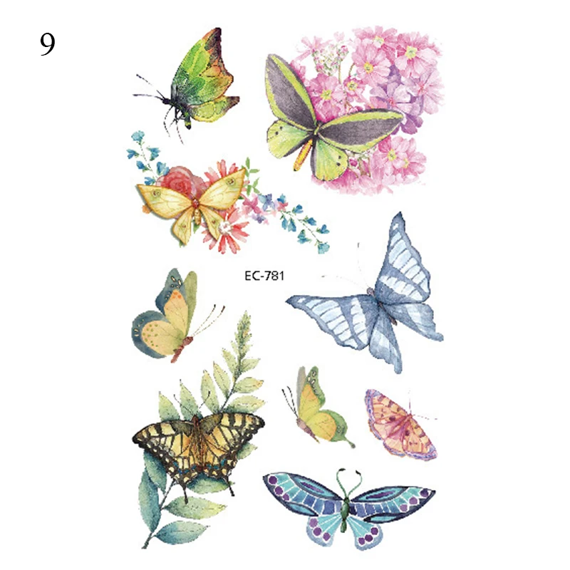 Safe Cartoon Tattoo Sticker Disposable Safe Waterproof Temporary Watercolor Floral Butterfly Design Body Arm Art Children 
Safe Cartoon Tattoo Sticker Disposable Safe Waterproof Temporary Watercolor Floral Butterfly Design Body Arm Art Children
