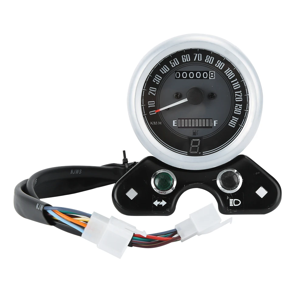 Multifunctional Retro Motorcycle Speedometer with LED Odometer Fuel Gauge Fits for CG125 Motorbike Instruments
Multifunctional Retro Motorcycle Speedometer with LED Odometer Fuel Gauge Fits for CG125 Motorbike Instruments