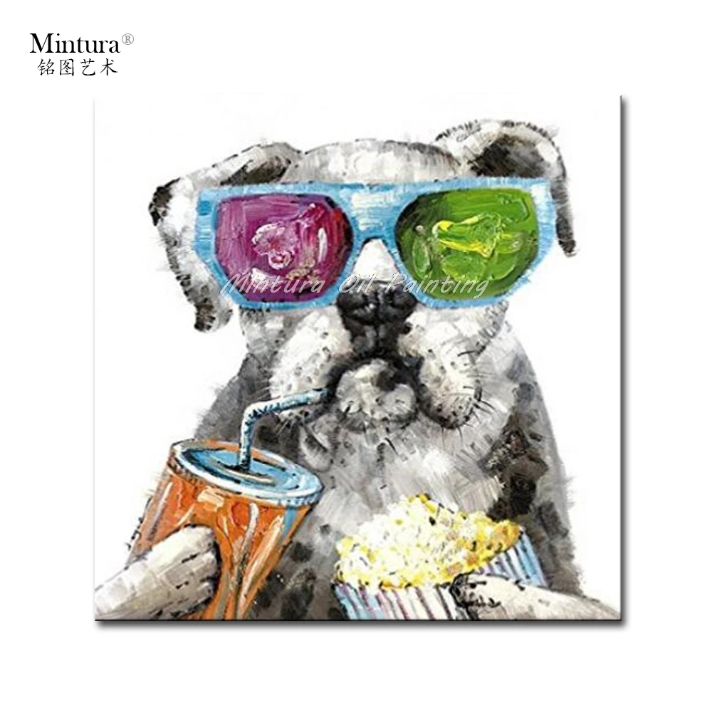 Mintura Painting for Living Room Wall Art Bulldogs at The Movies Acrylic Canvas Oil paintings Hand Painted Home Decor No Framed
Mintura Painting for Living Room Wall Art Bulldogs at The Movies Acrylic Canvas Oil paintings Hand Painted Home Decor No Framed